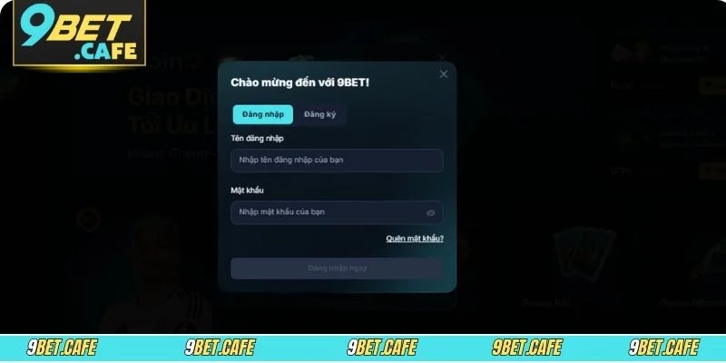 Chỉ với vài bước đơn giản là bạn đã có thể đăng nhập 9BET 