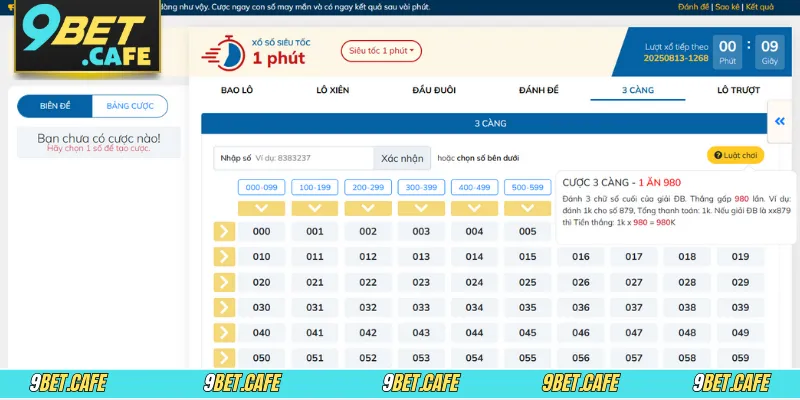 Cược 3 càng hấp dẫn với mức ăn tiền cao ngất ngưởng
