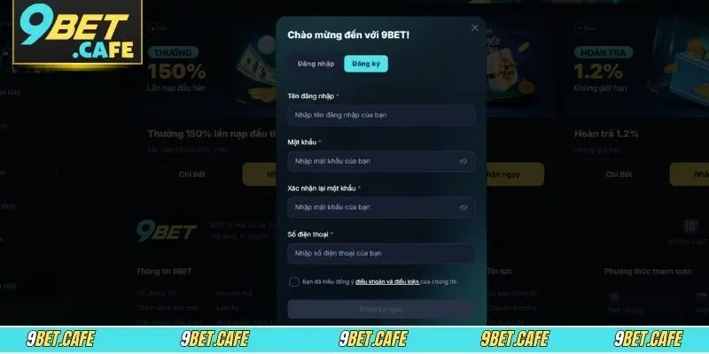 Hướng dẫn tân thủ các bước đăng ký 9BET nhanh chóng và đơn giản